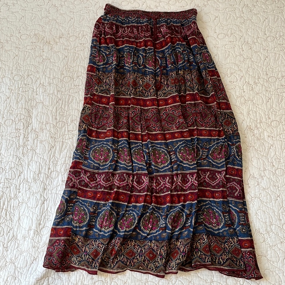 Maroon Maxi Skirt